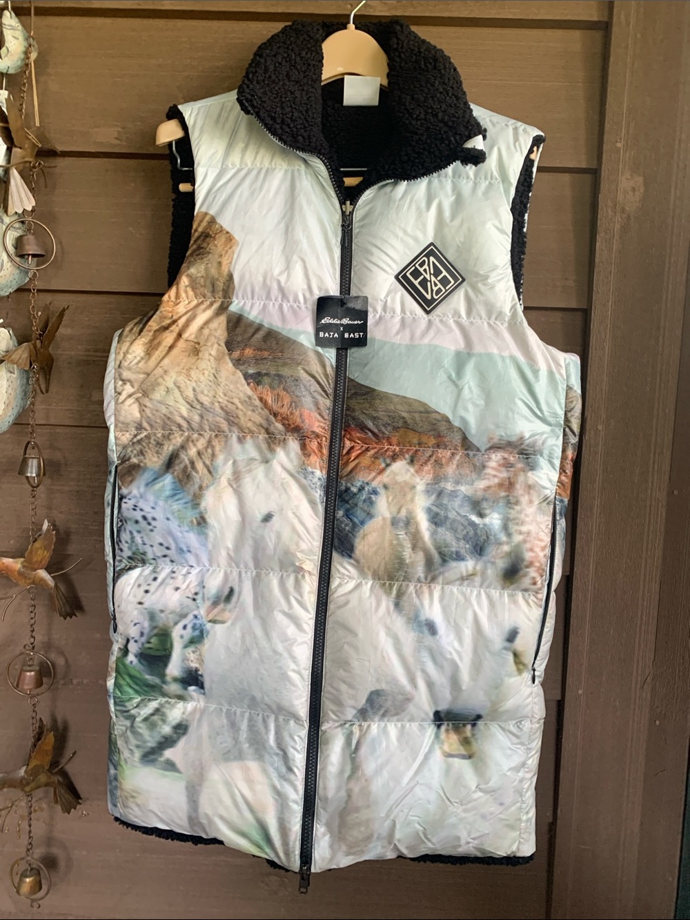Eddie Bauer, long, reversible,, winter sleeveless coat